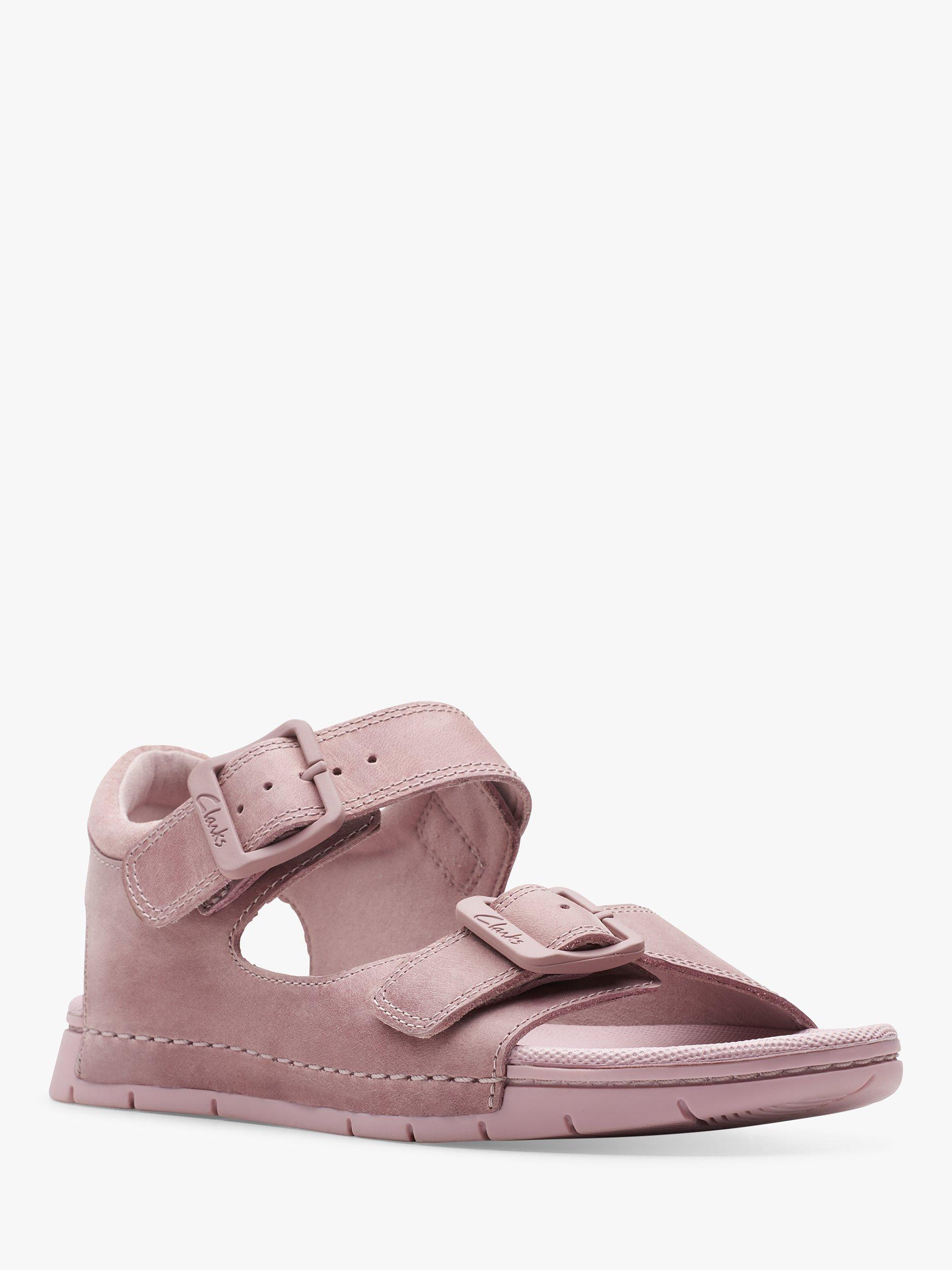 Product image 7 of 7, which shows Clarks Kids' Baha Beach Strap Leather Sandals, Dusty Pink, 1F