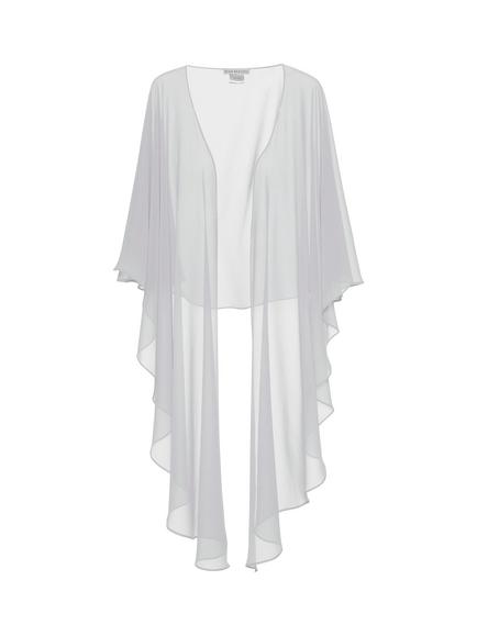 Gina Bacconi Chiffon Shawl, Silver Mist