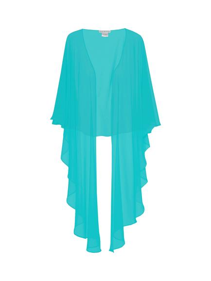 Gina Bacconi Chiffon Shawl, Sea Green