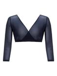 Gina Bacconi Mesh Long Sleeve Under Top, Navy