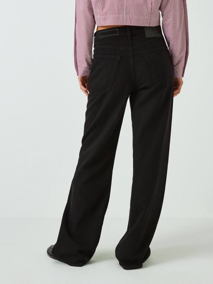 rag & bone Logan Featherweight Wide Leg Jeans, Black - view 2, Black