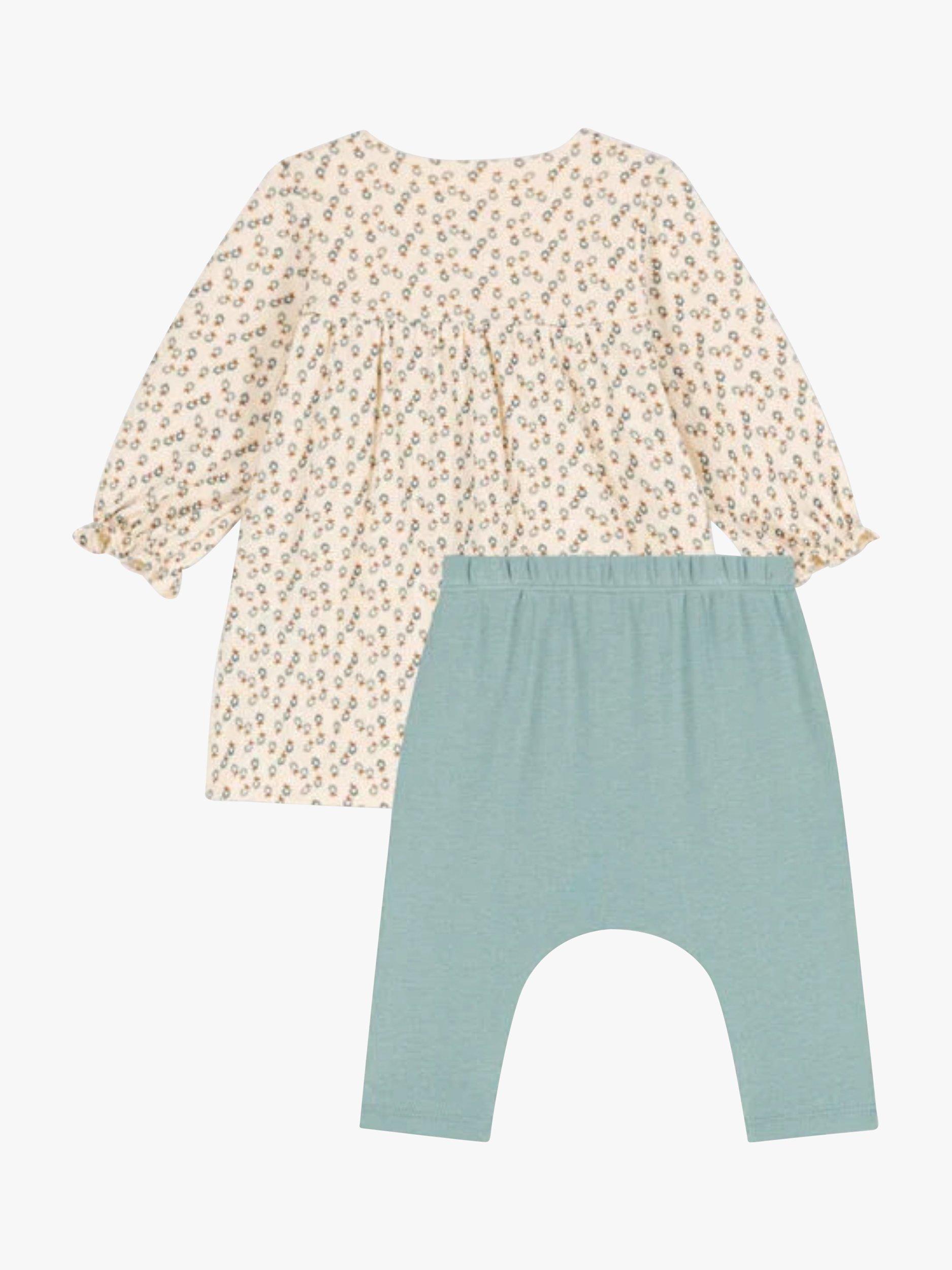 Product image 3 of 5, which shows Petit Bateau Baby Tube Knit Dress & Leggings Set, Avalanche/Multi, 12 months