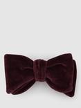 Reiss Hike Velvet Bow Tie, Bordeaux