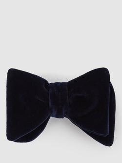 Reiss Hike Velvet Bow Tie, Navy