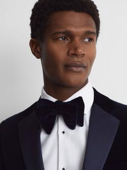 Reiss Hike Velvet Bow Tie - view 2, Navy