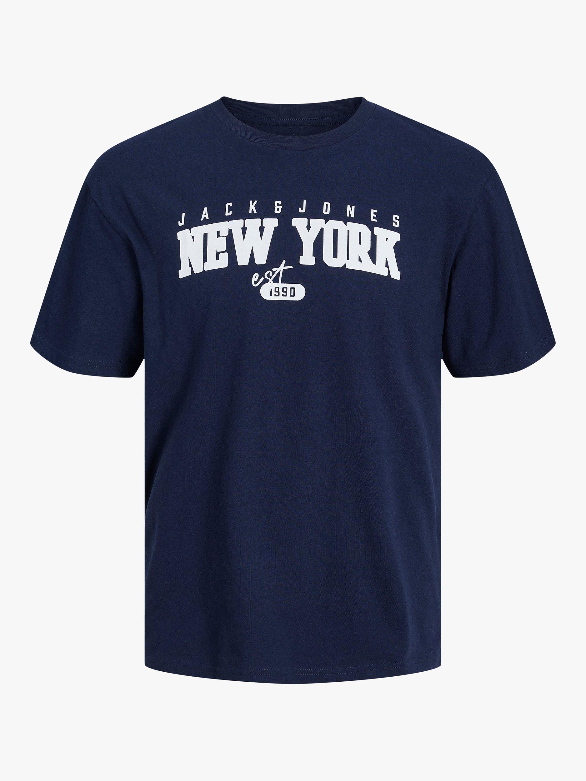 Jack Jones Kids' Cory New York Cotton T-Shirt, Navy