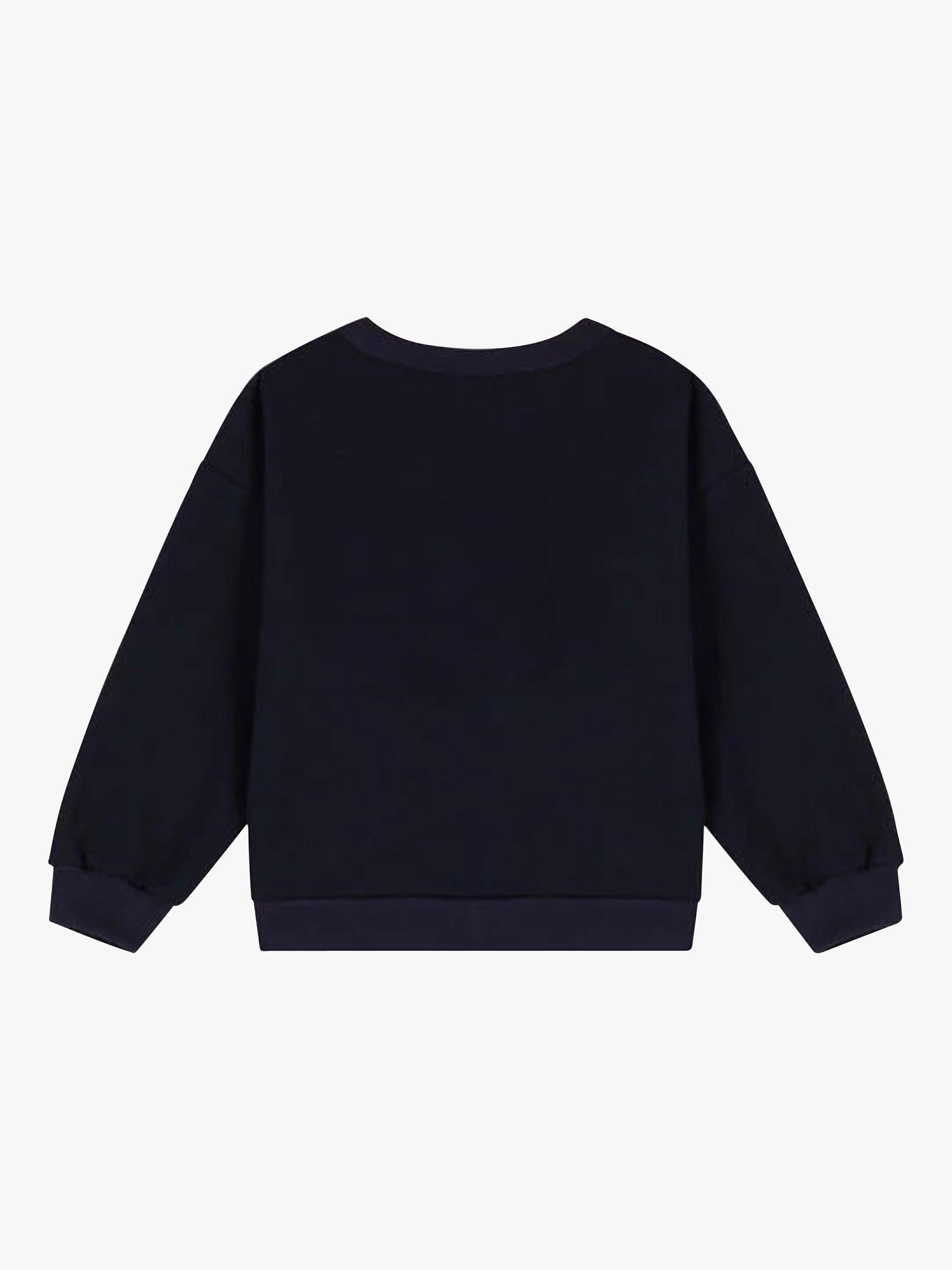 Product image 2 of 3, which shows Petit Bateau Kids' Fleece Sweatshirt, Navy/White, 6 years