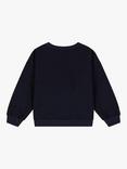 Petit Bateau Kids' Fleece Sweatshirt, Navy/White