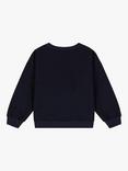 Petit Bateau Kids' Fleece Sweatshirt, Navy/White