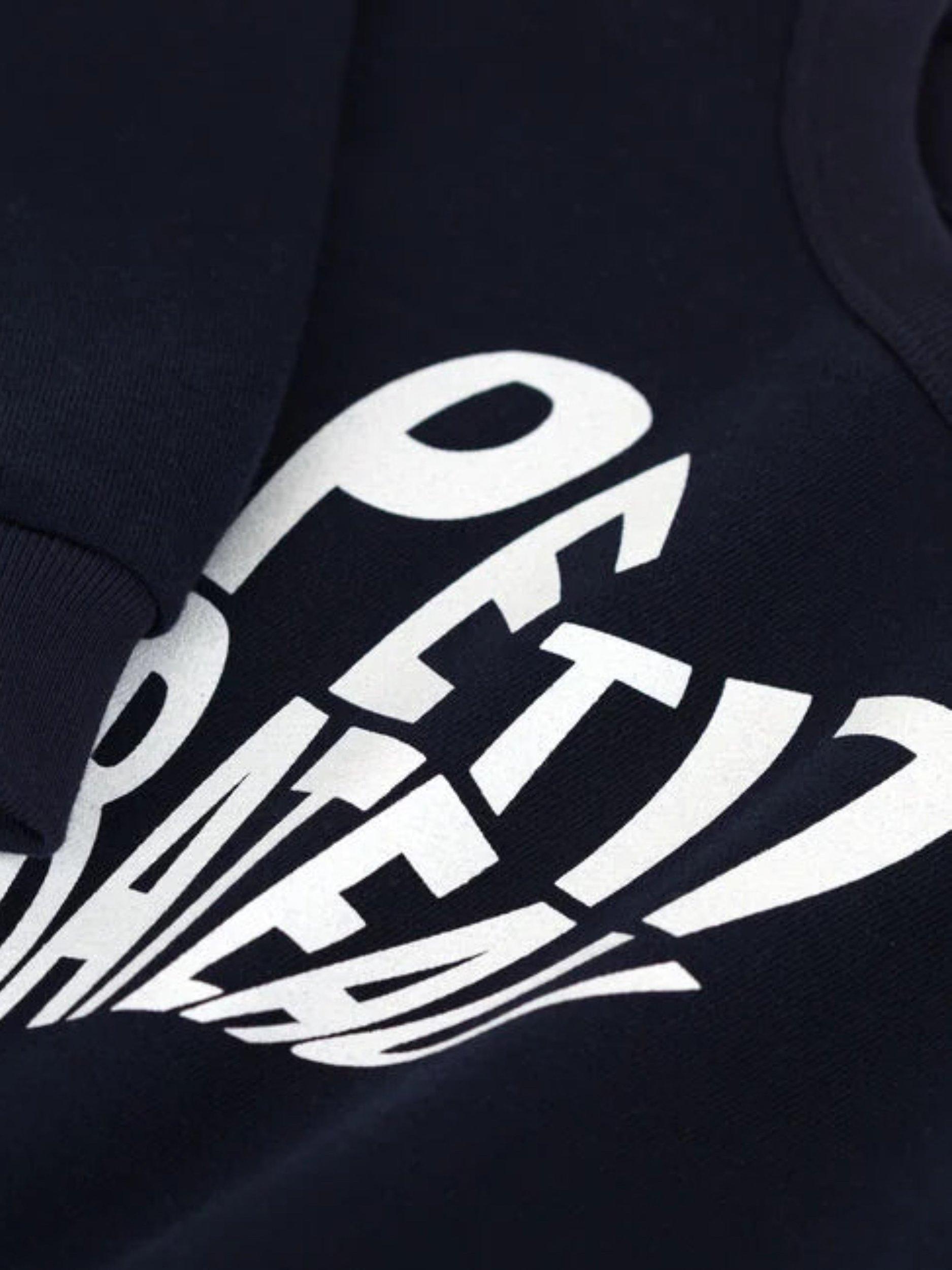 Product image 3 of 3, which shows Petit Bateau Kids' Fleece Sweatshirt, Navy/White, 6 years