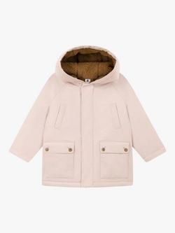 Petit Bateau Kids' Sherpa Lined Parka Jacket, Saline