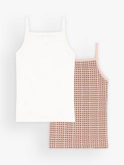 Petit Bateau Kids' Flower Vests, Pack of 2, Multi - view 2, Multi