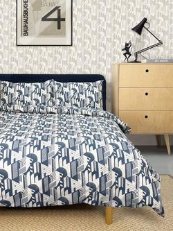 Mini Moderns Bauhaus Duvet Cover Set - view 2, Washed Denim