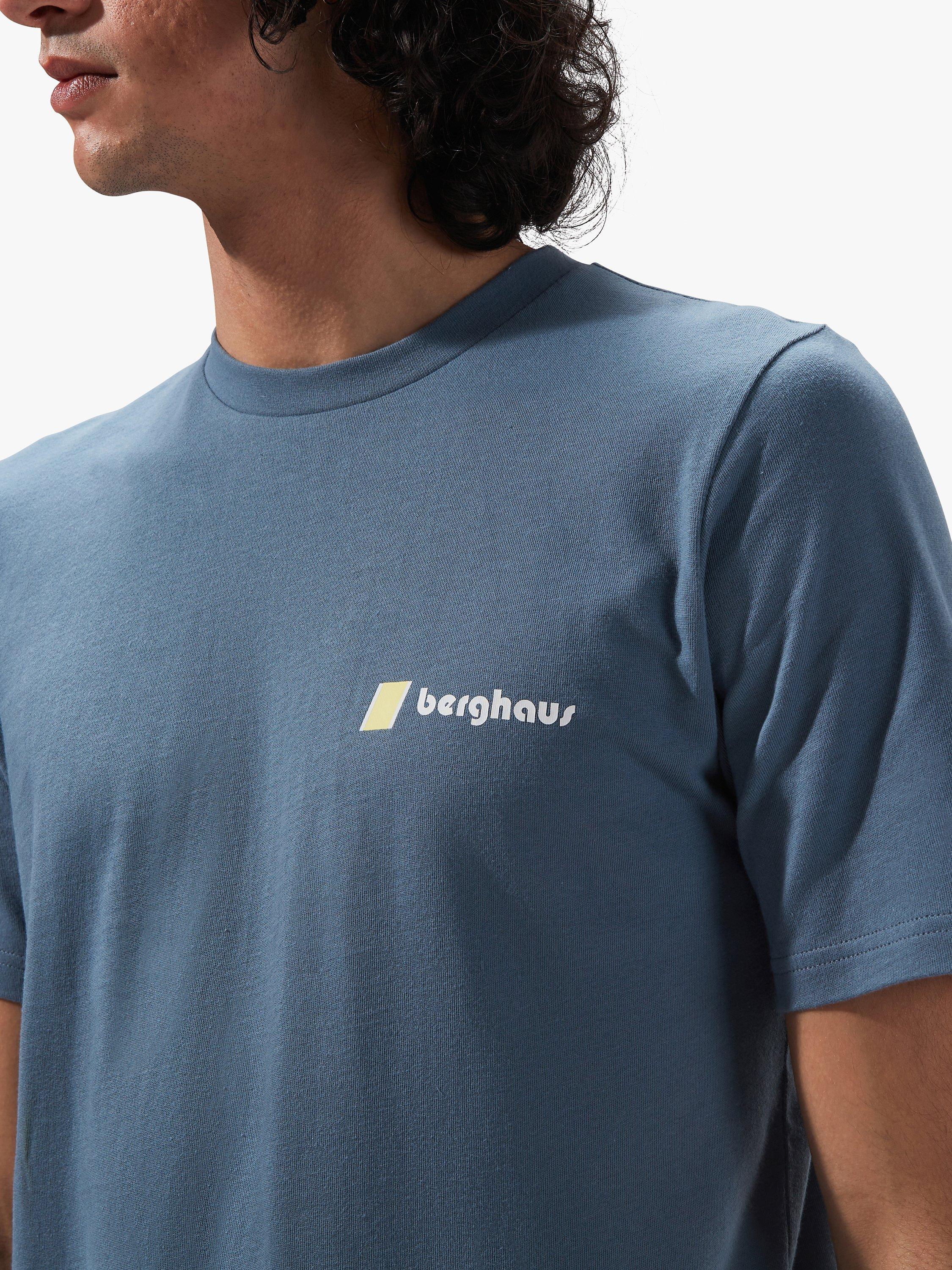 Berghaus Climb Organic Cotton Short Sleeve T-Shirt, Airway Grey