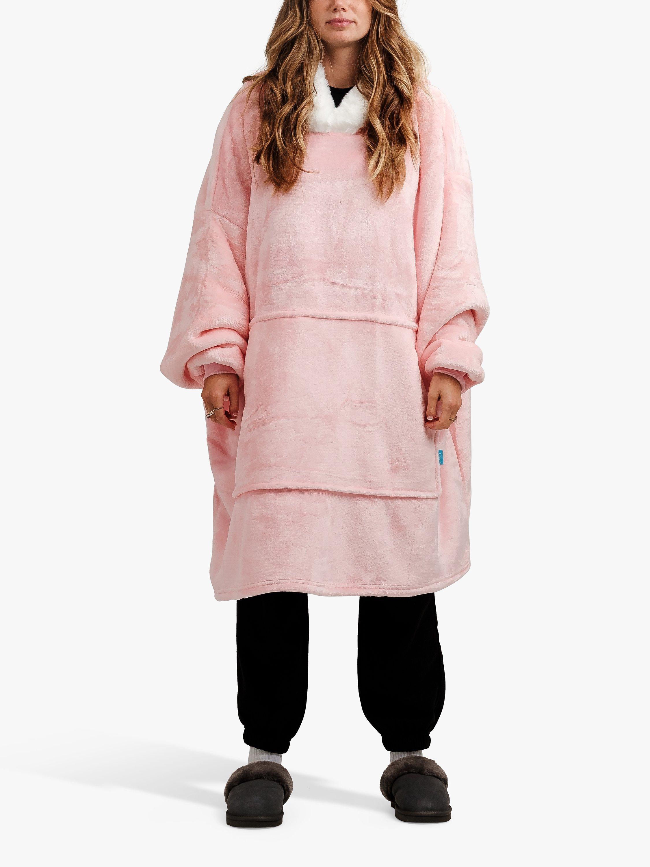 Pink furry hoodie clearance