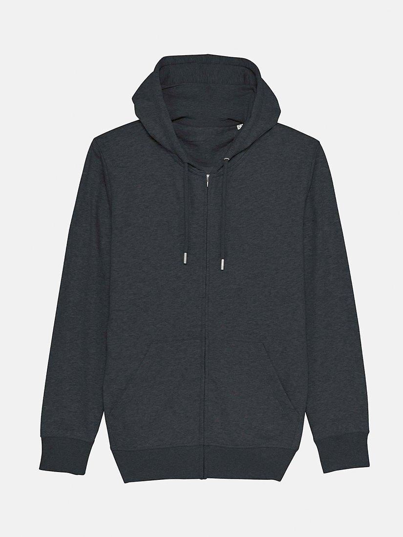 Product image 2 of 4, which shows British Boxers Zip Up Lounge Hoodie, Dark Grey, S