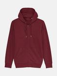 British Boxers Zip Up Lounge Hoodie, Burgundy