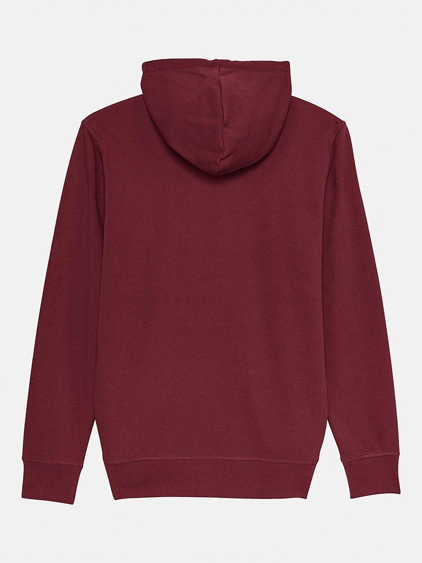 Product image 3 of 4, which shows British Boxers Zip Up Lounge Hoodie, Burgundy, S