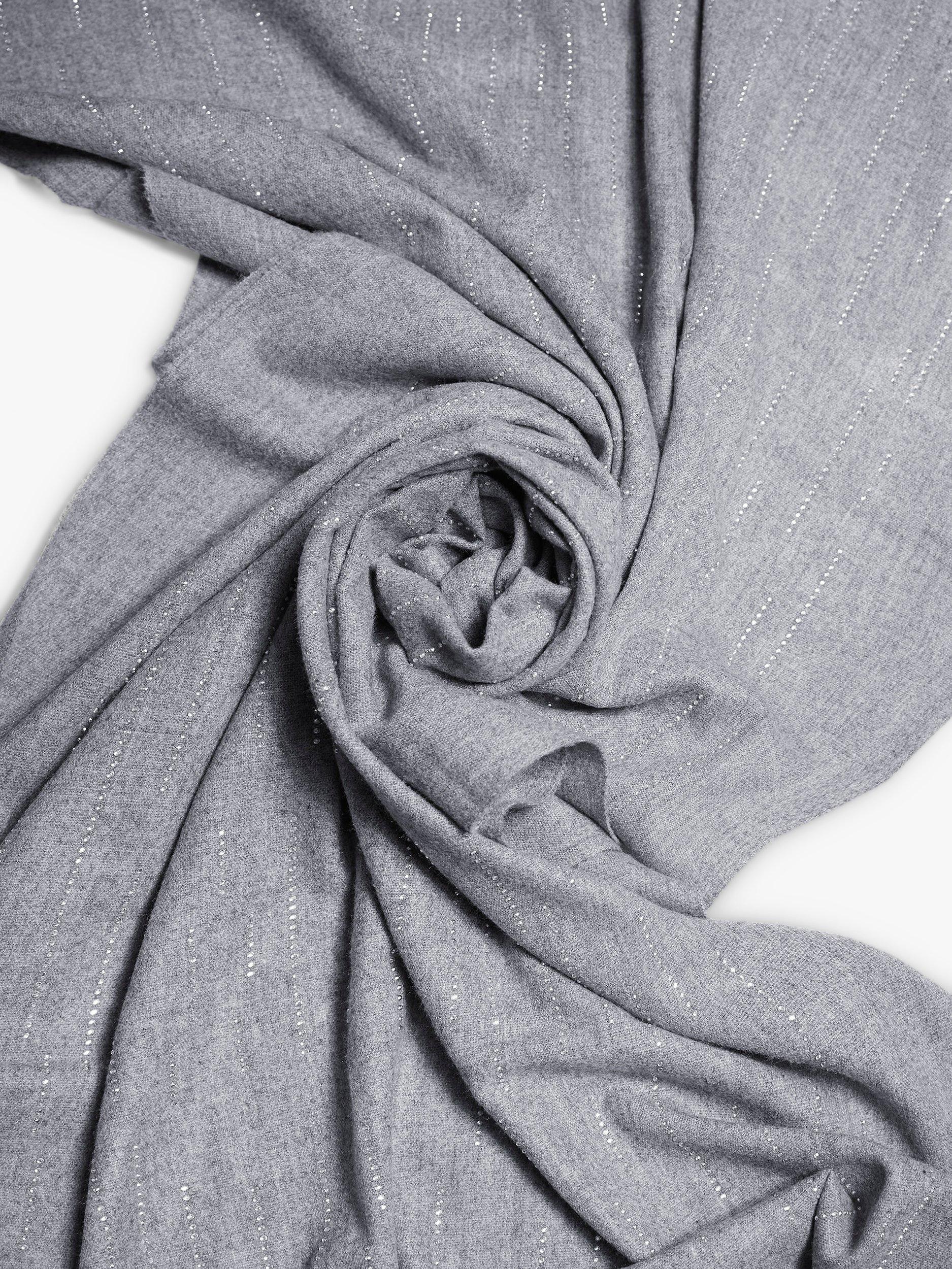 James Lakeland All Over Crystal Scarf, Grey, One Size