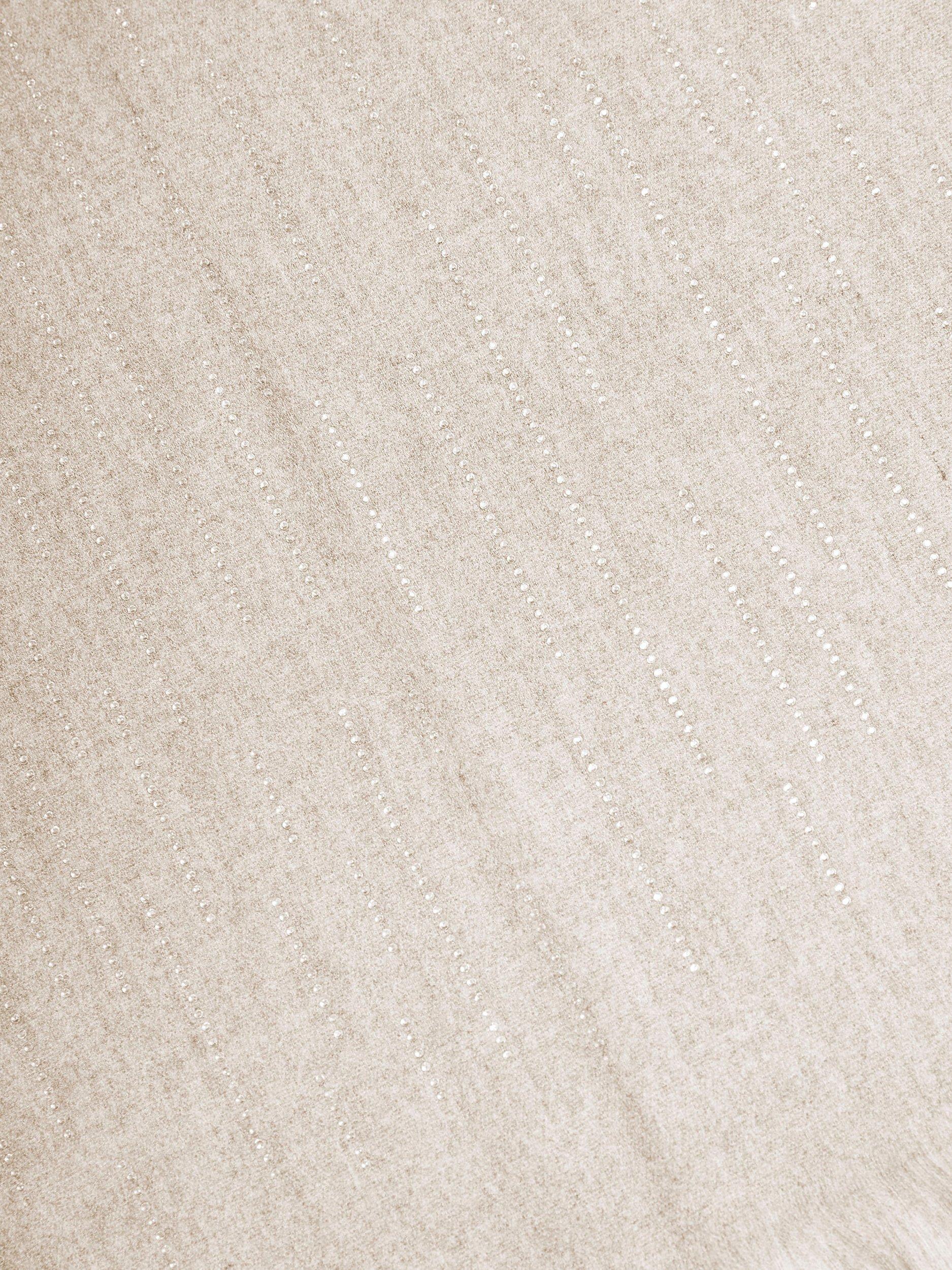 Product image 3 of 4, which shows James Lakeland All Over Crystal Scarf, Cream, One Size