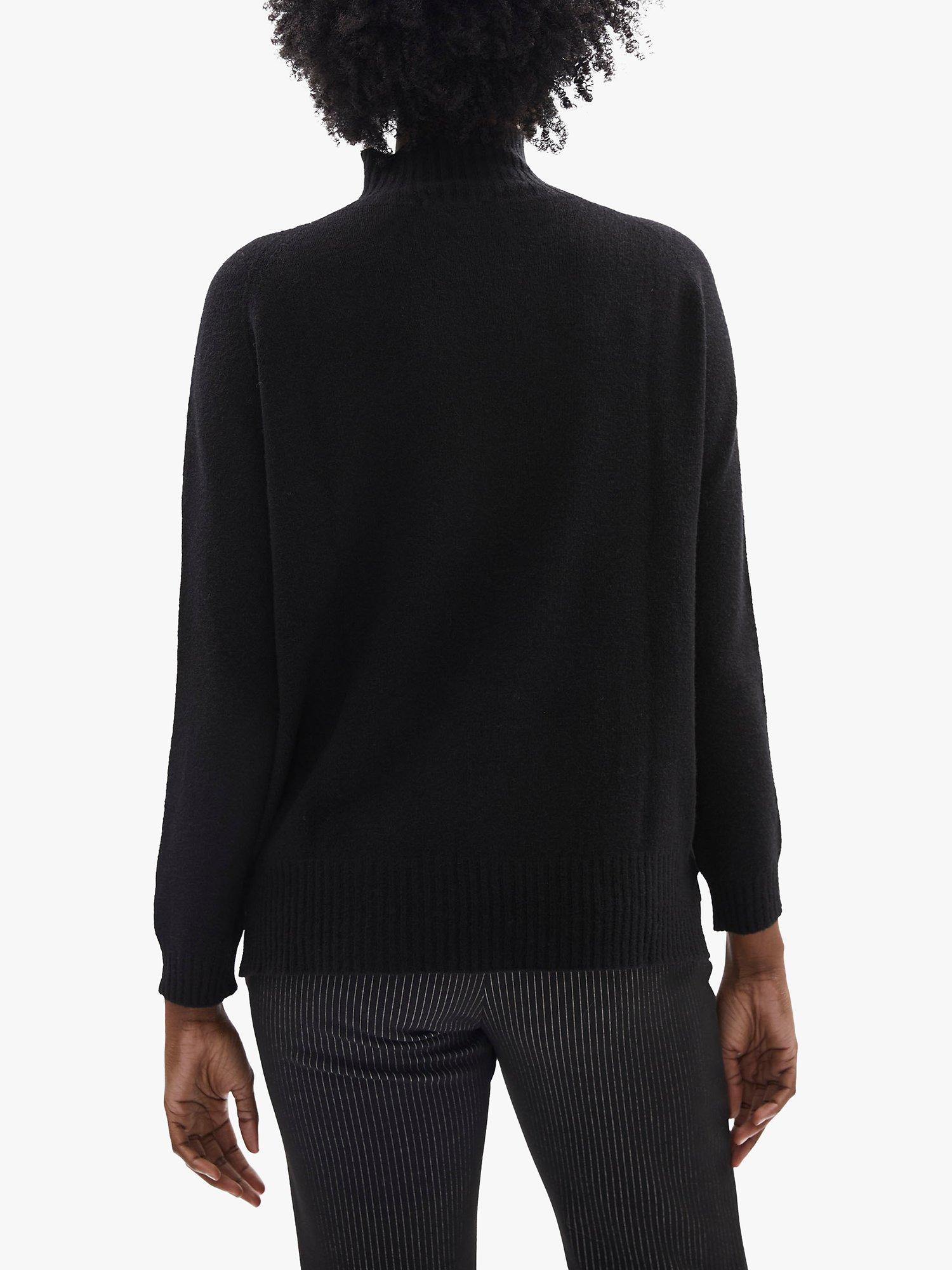Product image 2 of 4, which shows James Lakeland Cross Diamond Wool Blend Jumper, Black, 8