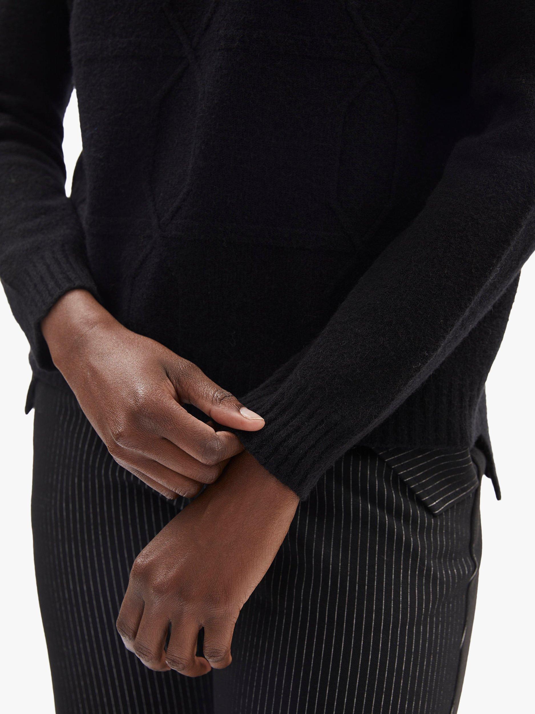Product image 3 of 4, which shows James Lakeland Cross Diamond Wool Blend Jumper, Black, 8
