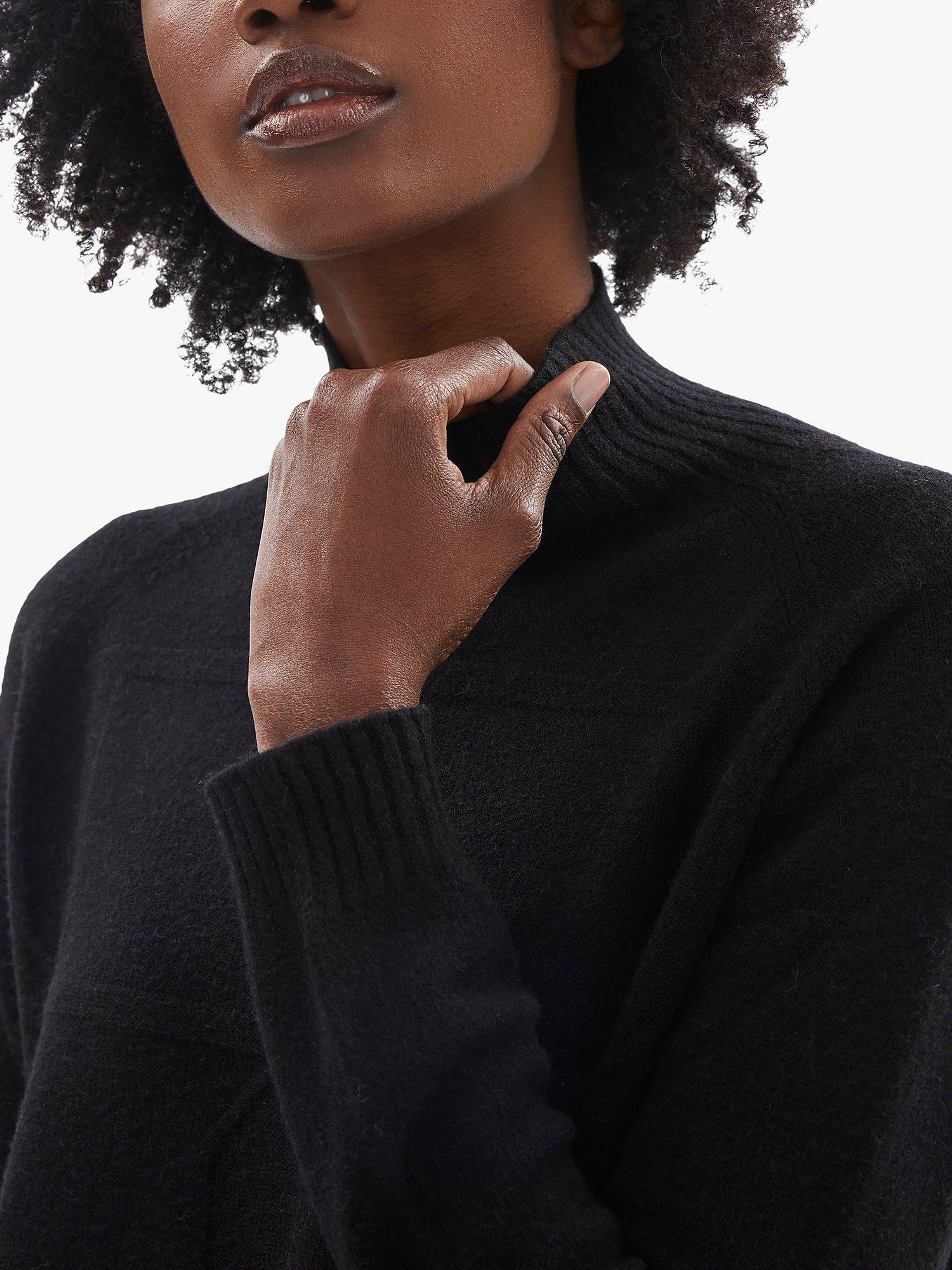 Product image 4 of 4, which shows James Lakeland Cross Diamond Wool Blend Jumper, Black, 8