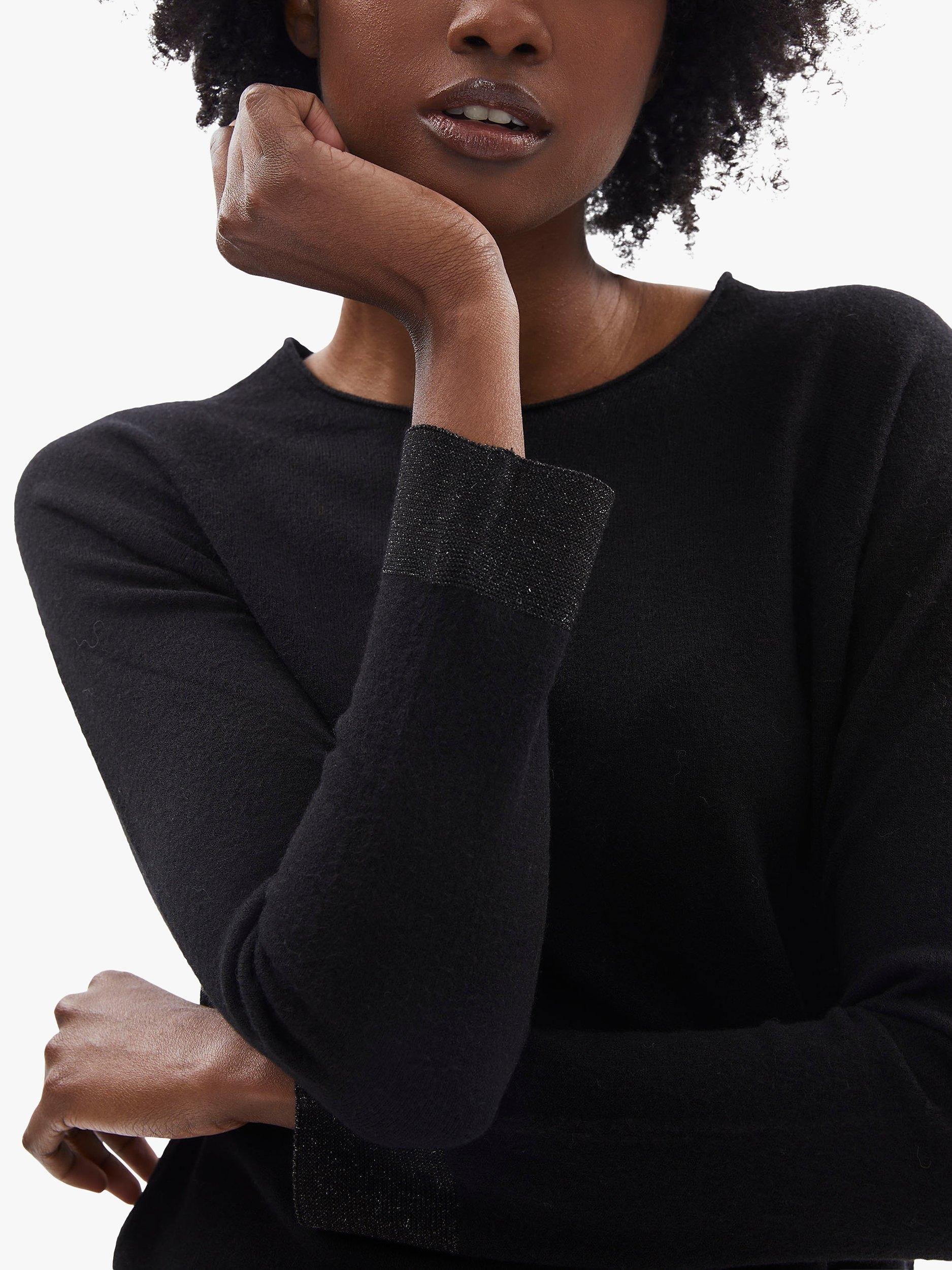 Product image 3 of 5, which shows James Lakeland Metallic Detail Wool Blend Jumper, Black, 8
