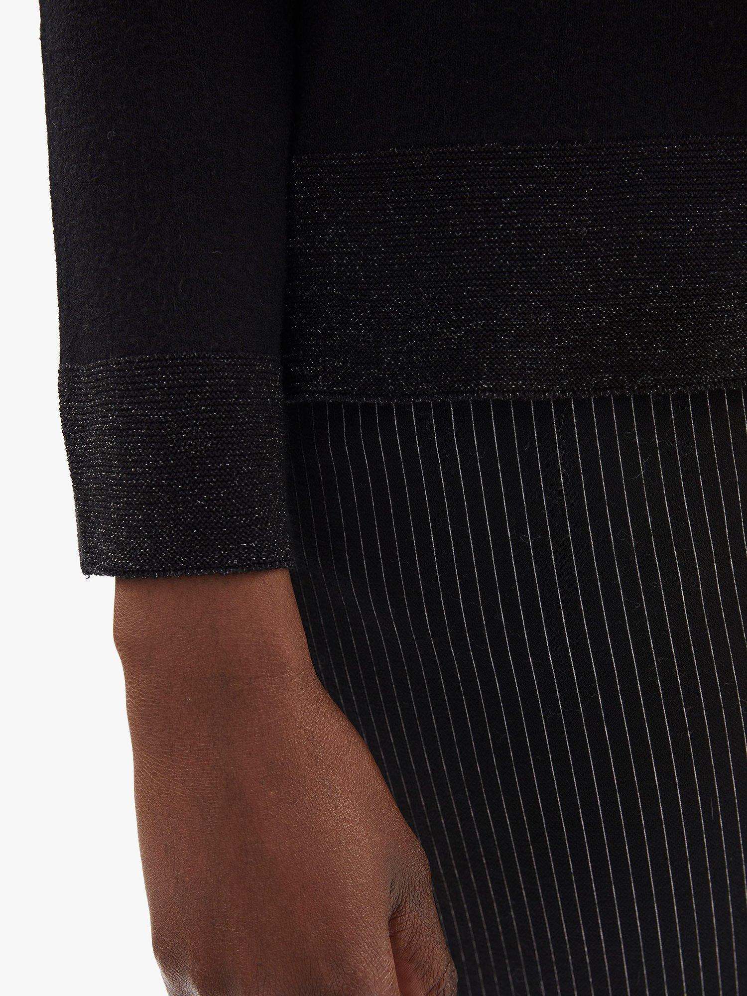 Product image 4 of 5, which shows James Lakeland Metallic Detail Wool Blend Jumper, Black, 8
