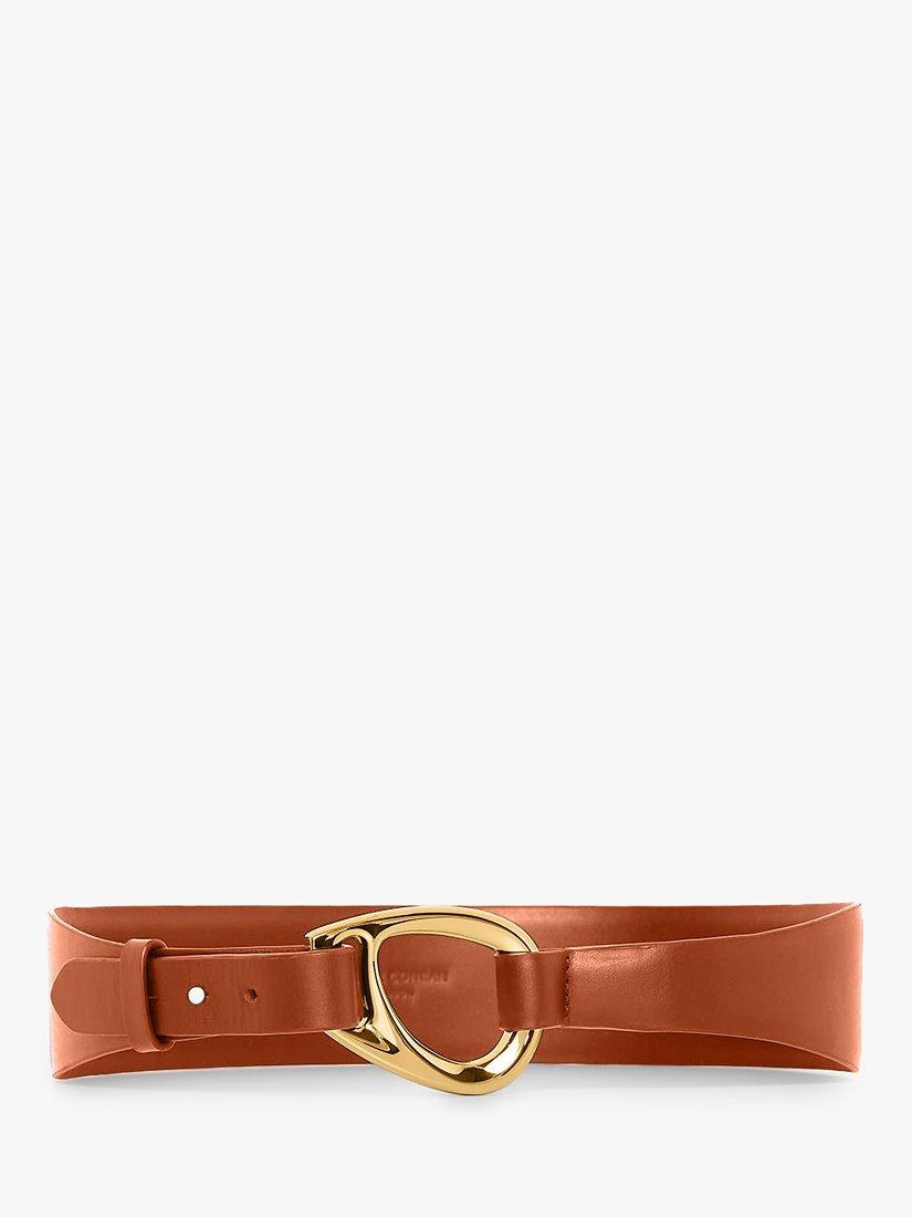 Jasper Conran London Bee Leather Belt, Tan, S