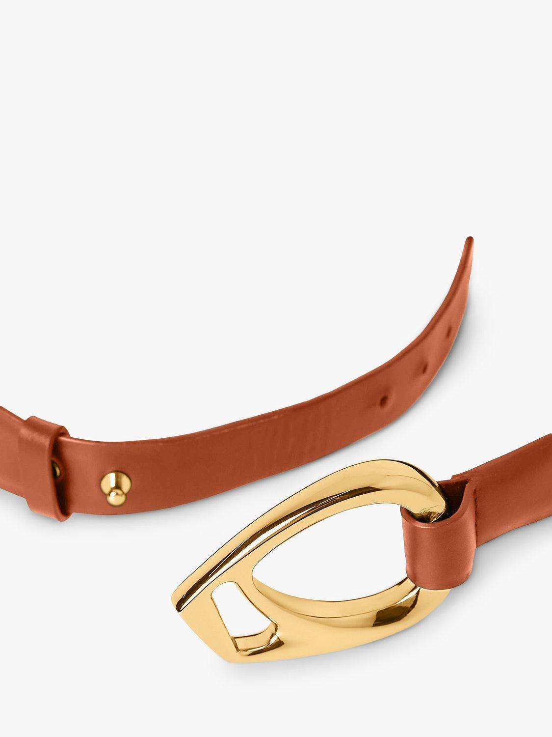 Product image 2 of 3, which shows Jasper Conran London Bee Leather Belt, Tan, S