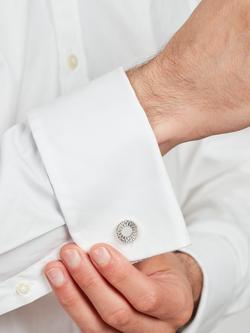 Simon Carter Petal Cufflinks - view 2, Silver/White