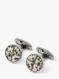 Simon Carter Quadrant Cufflinks, Dalmatian Jasper