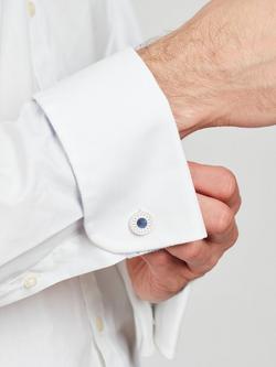 Simon Carter Petal Cufflinks - view 2, Silver/Blue