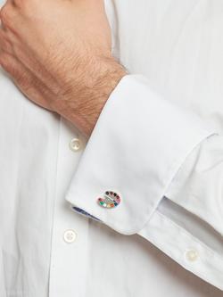 Simon Carter Enamel Artist's Palette Cufflinks - view 2, Silver