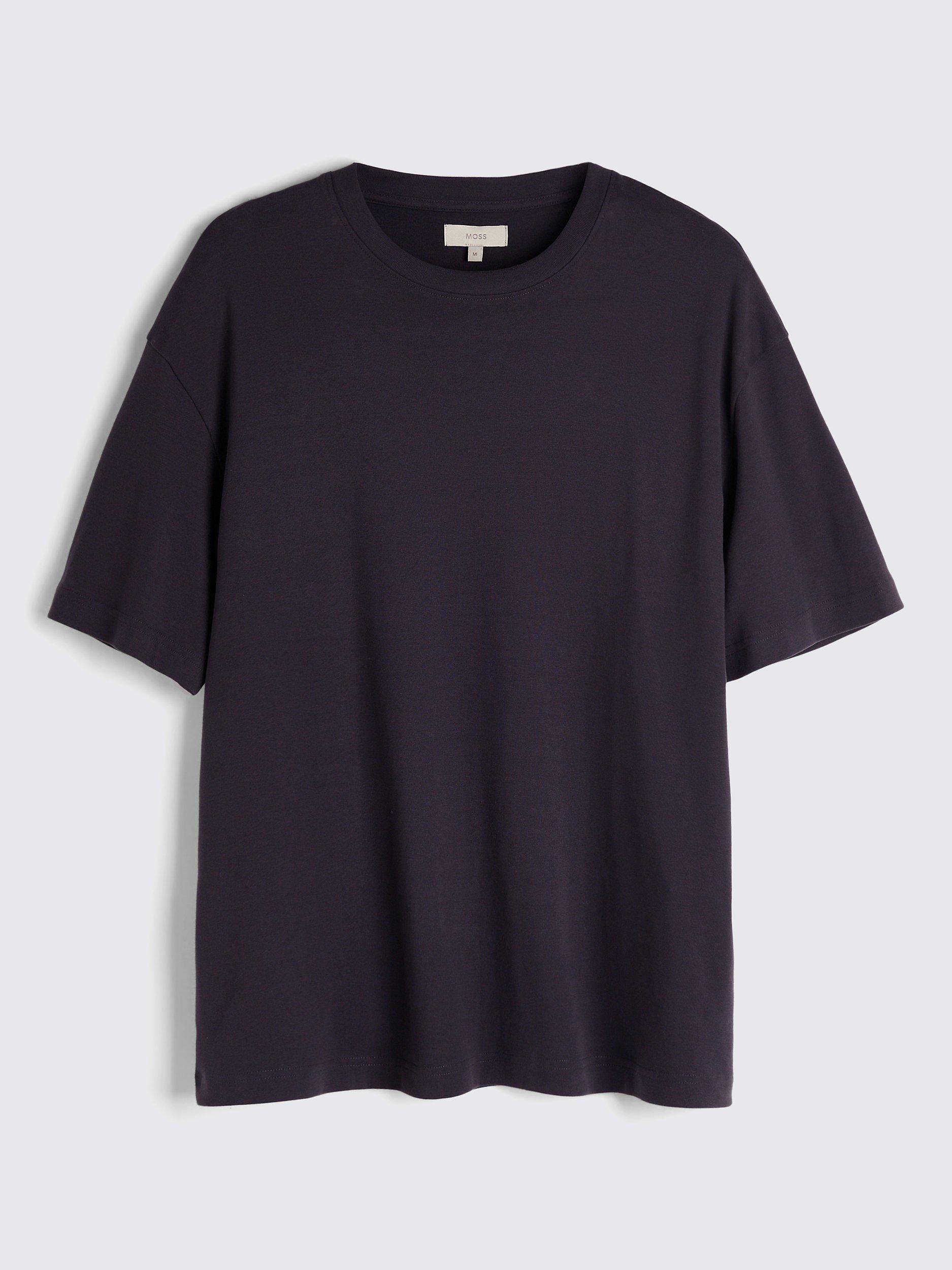 Product image 4 of 5, which shows Moss Heavy Weight Crew Neck T-Shirt, Grey, S