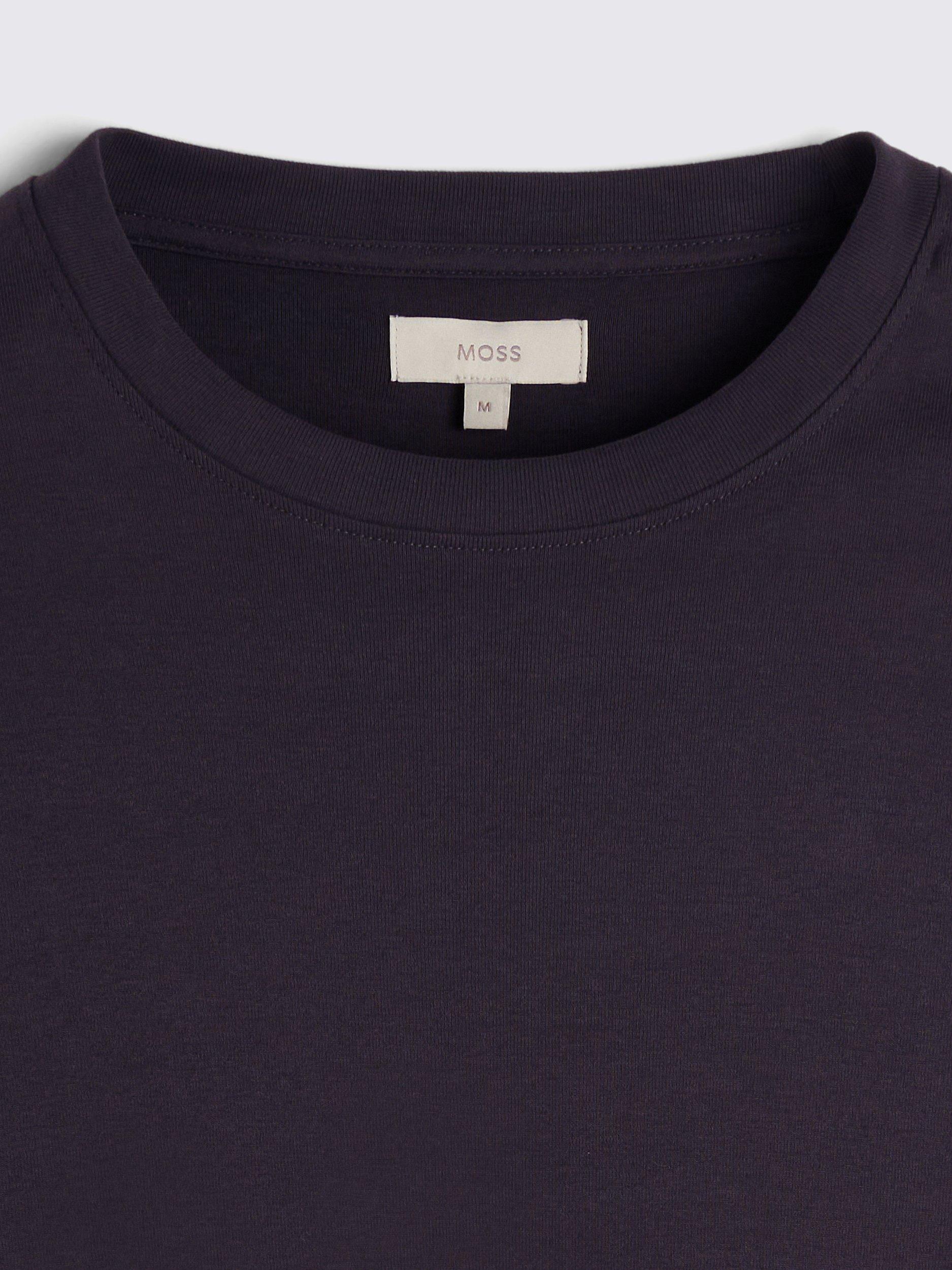 Product image 5 of 5, which shows Moss Heavy Weight Crew Neck T-Shirt, Grey, S