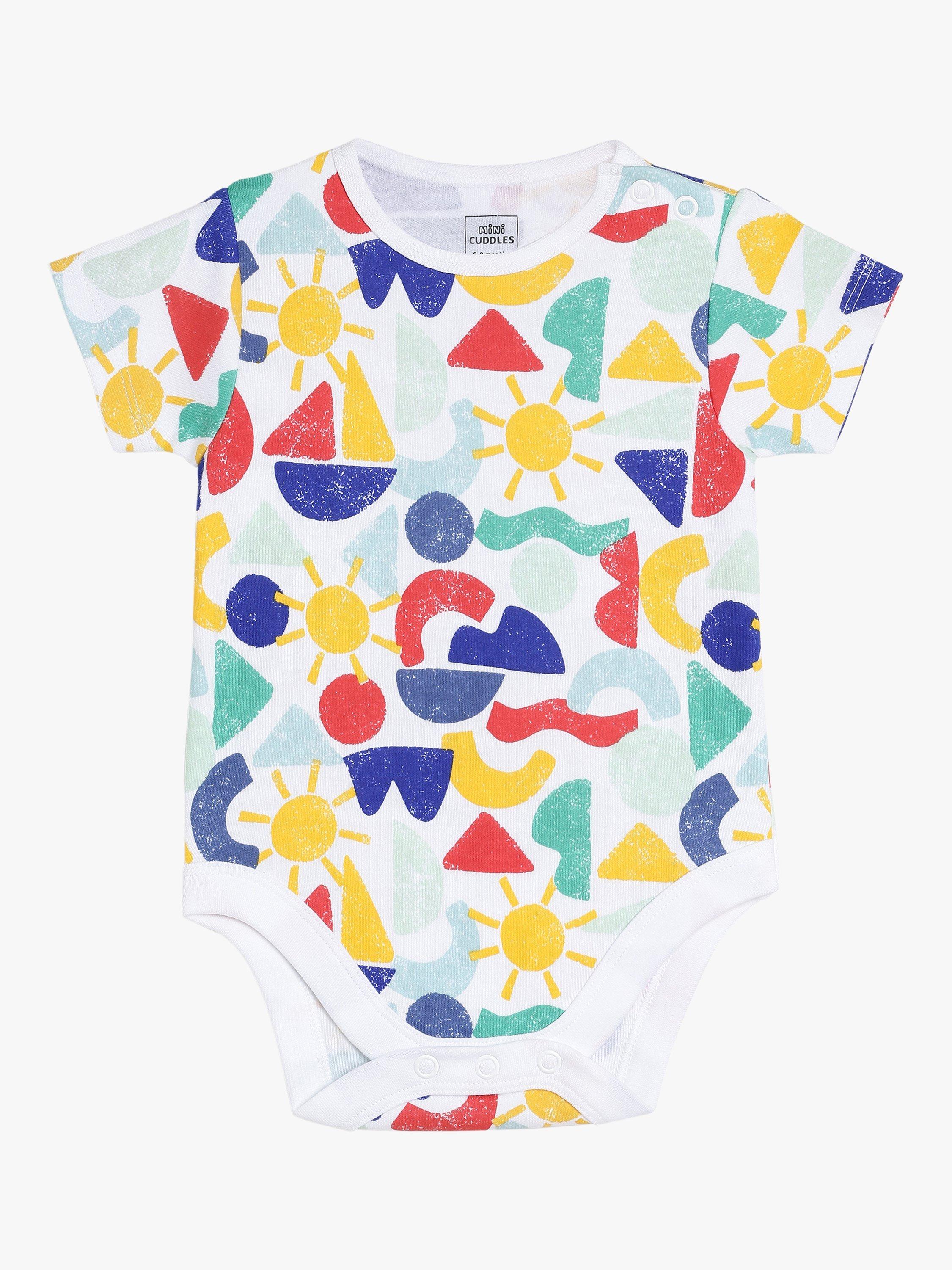 Product image 6 of 11, which shows Mini Cuddles Baby Bear, Coastal Graphic & Nautical Stripe Bodysuits, Pack Of 3, White/Multi, 0-3 months