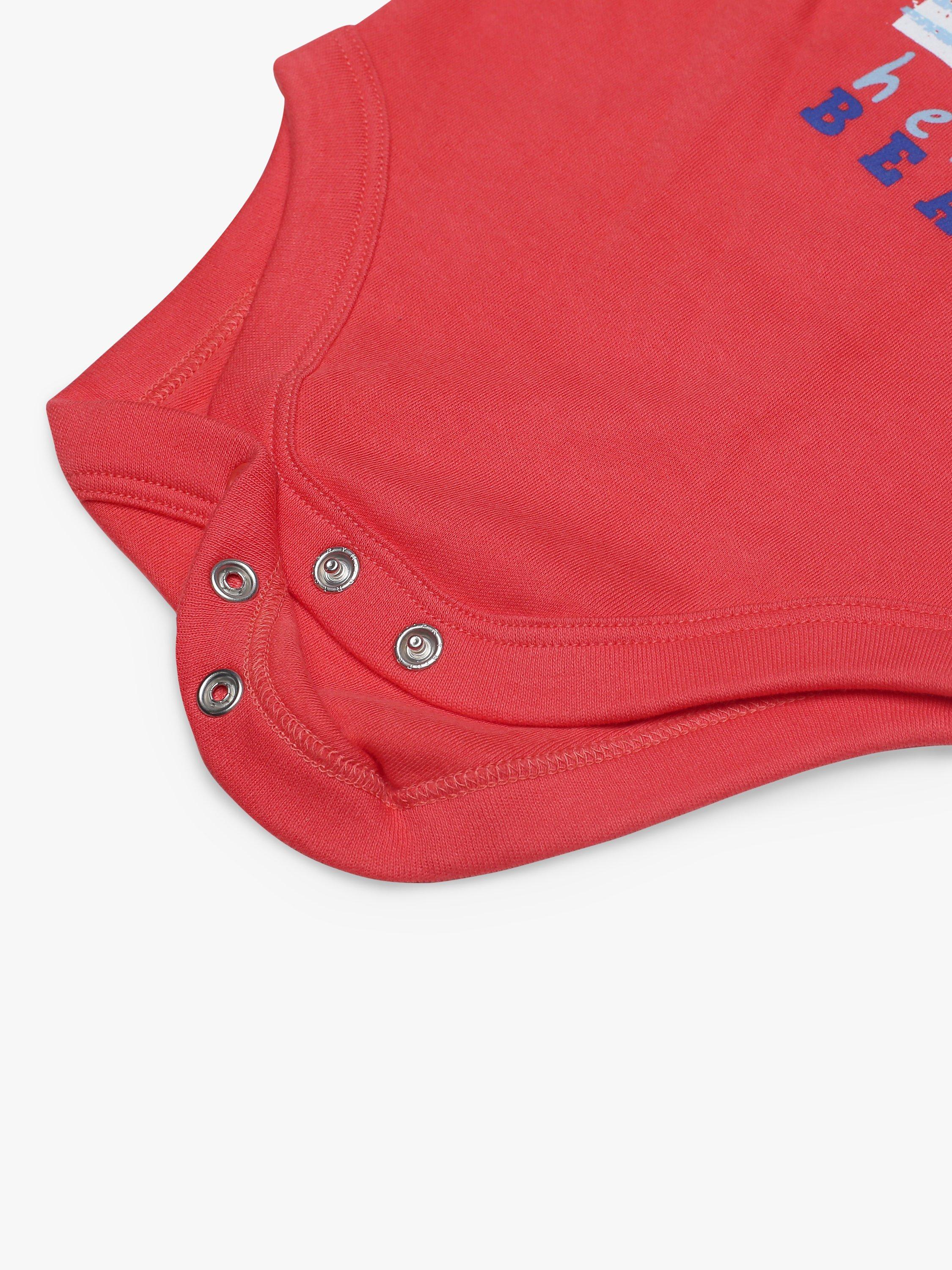 Product image 8 of 11, which shows Mini Cuddles Baby Bear, Coastal Graphic & Nautical Stripe Bodysuits, Pack Of 3, White/Multi, 0-3 months