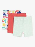 Mini Cuddles Baby Coastal Graphic & Plain Jacquard Textured Shorts, Pack of 3, Multi