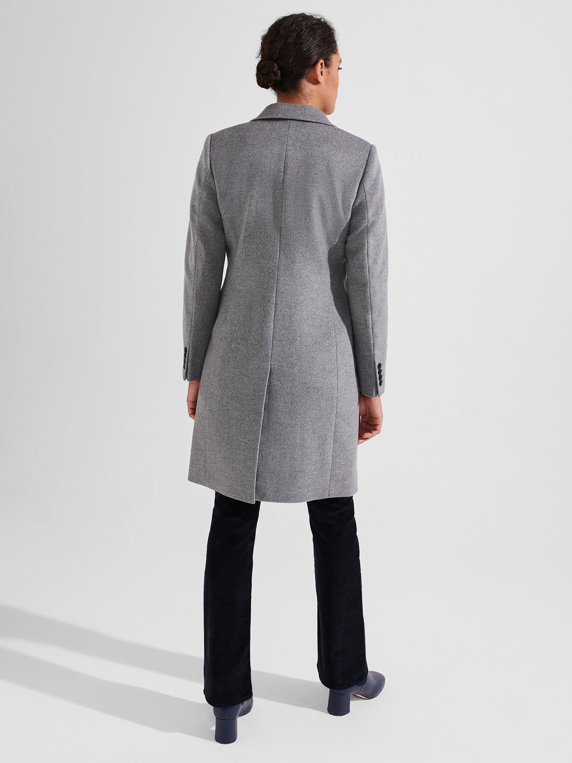 Hobbs Tilda Wool Tailored Coat Grey