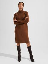 Hobbs Audrey Merino Wool Blend Knitted Dress Rhubarb Red