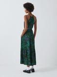 Velvet by Graham & Spencer Kareese Abstract Print Satin Maxi Dress, Green/Multi