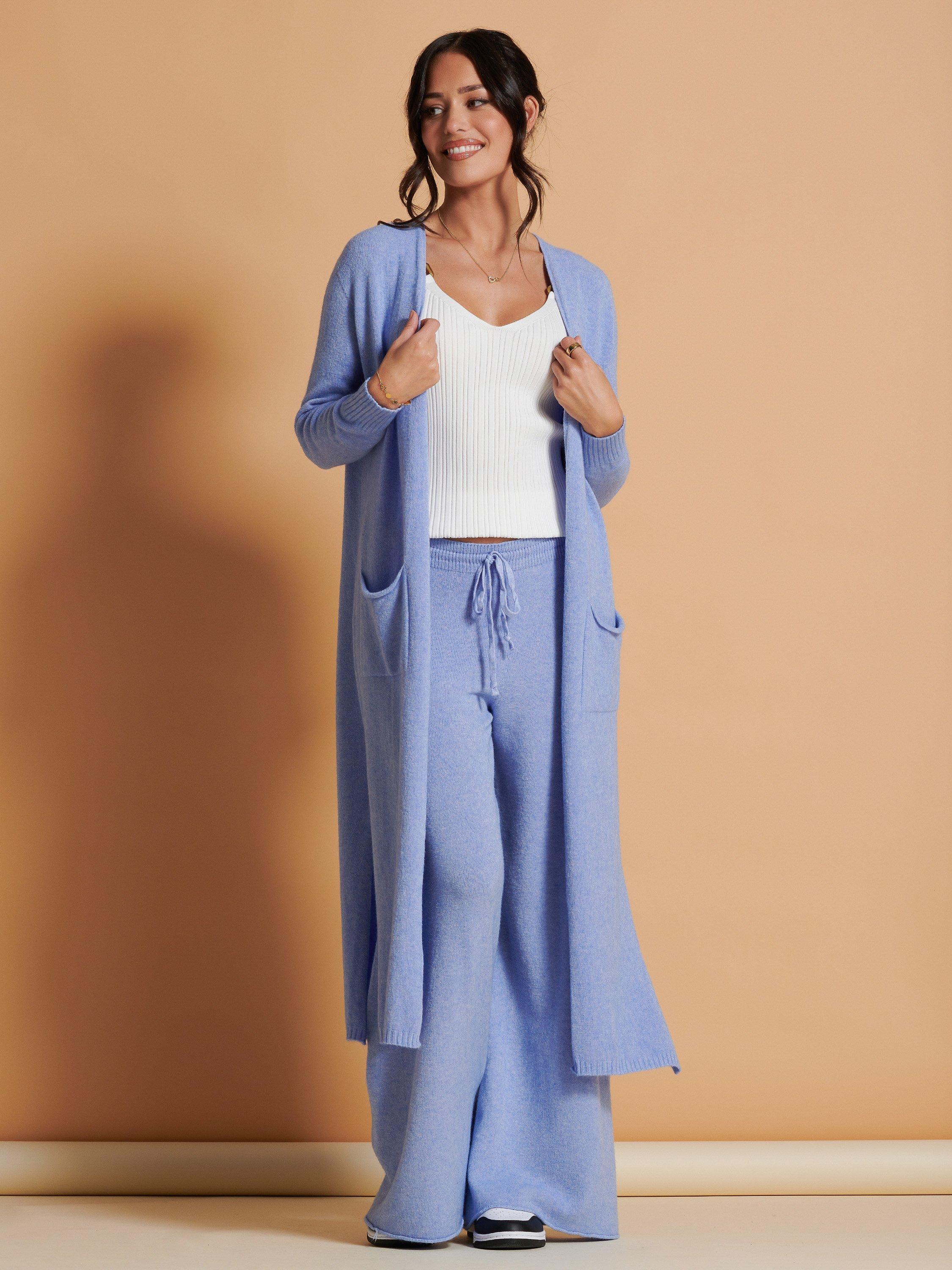 Jolie Moi Longline Cardigan, Grapemist
