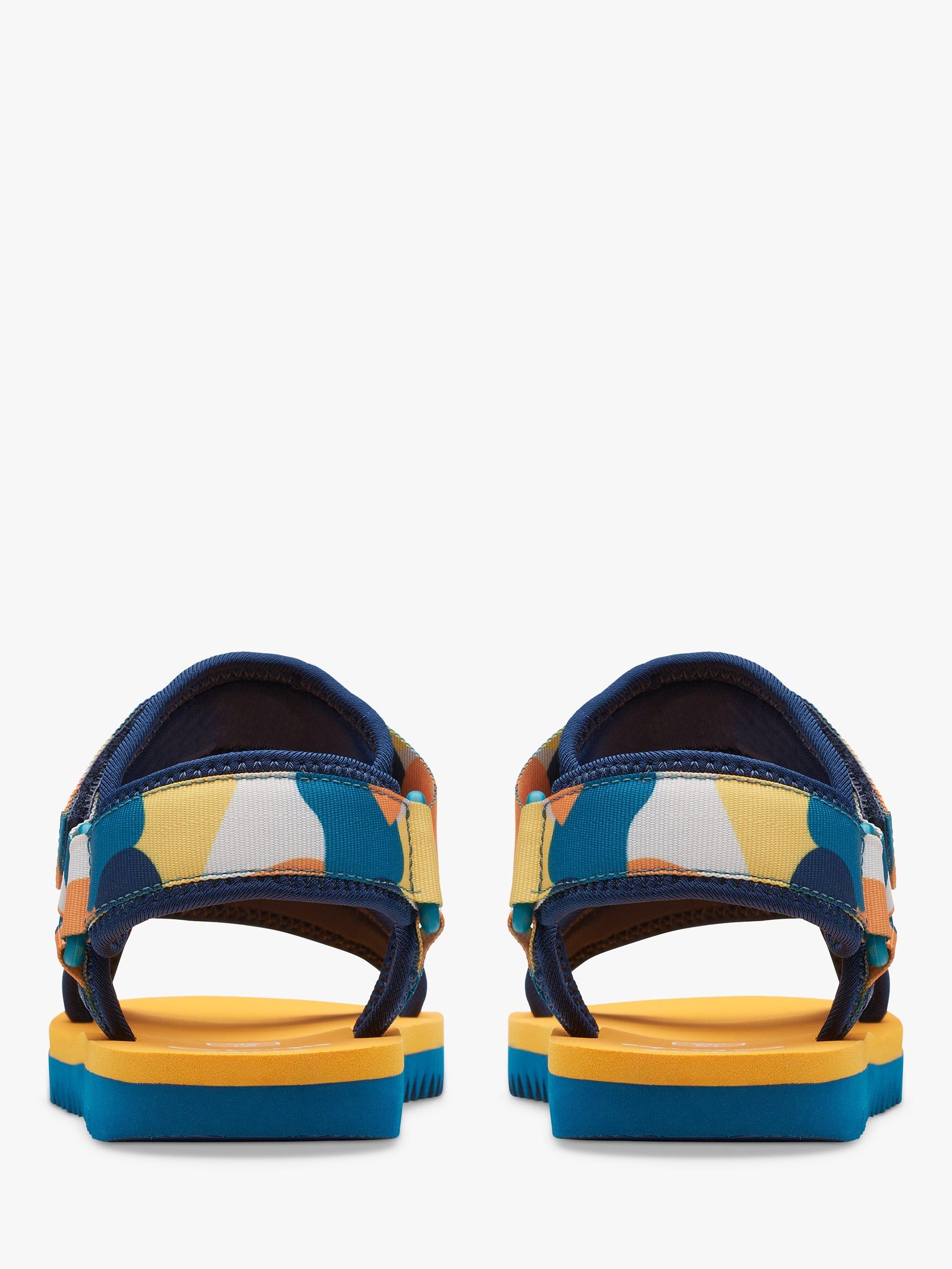Product image 5 of 7, which shows Clarks Kids' Peak Web Water Resistant Sandals, Teal/Multi, 1G