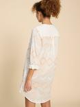 White Stuff Eden Henley Cover Up, Ivory/Multi