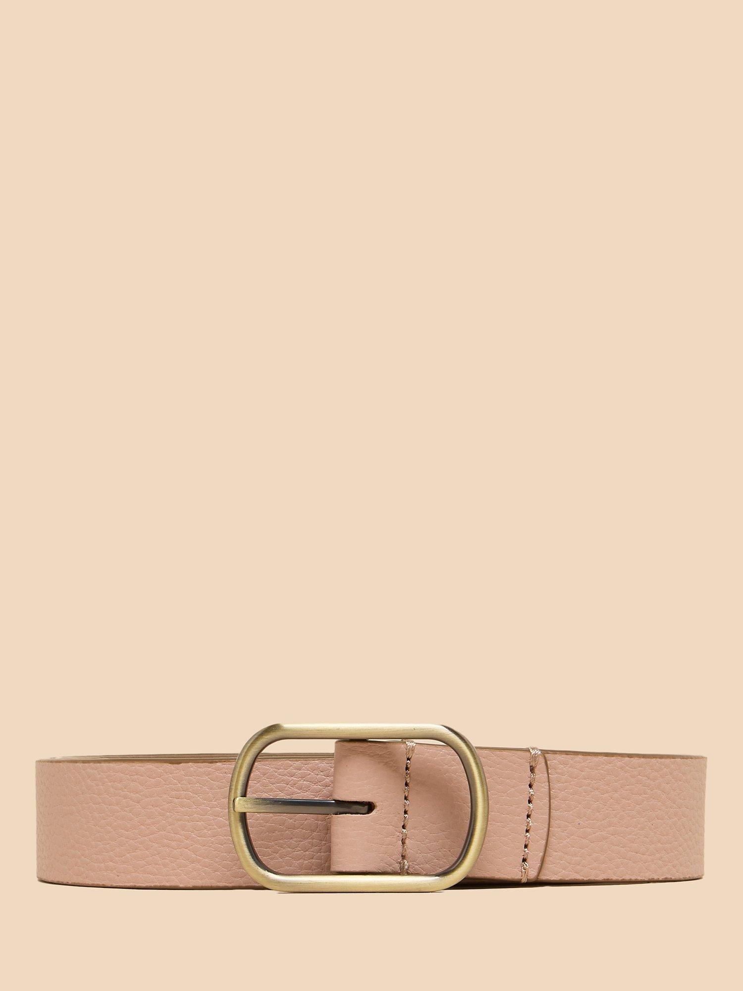 White Stuff Reversible Leather Belt, Gold