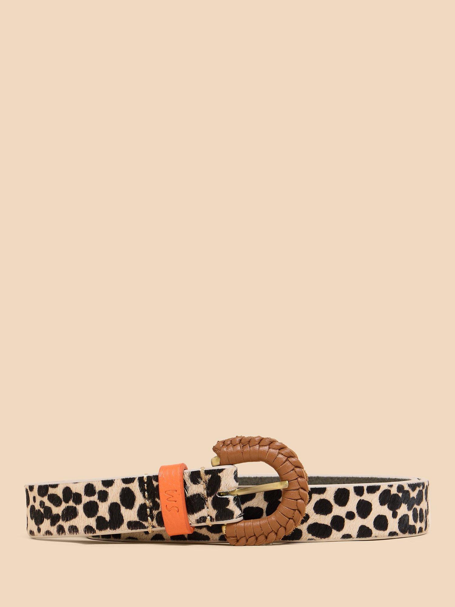 White Stuff Cowhide Buckle Belt, Natural
