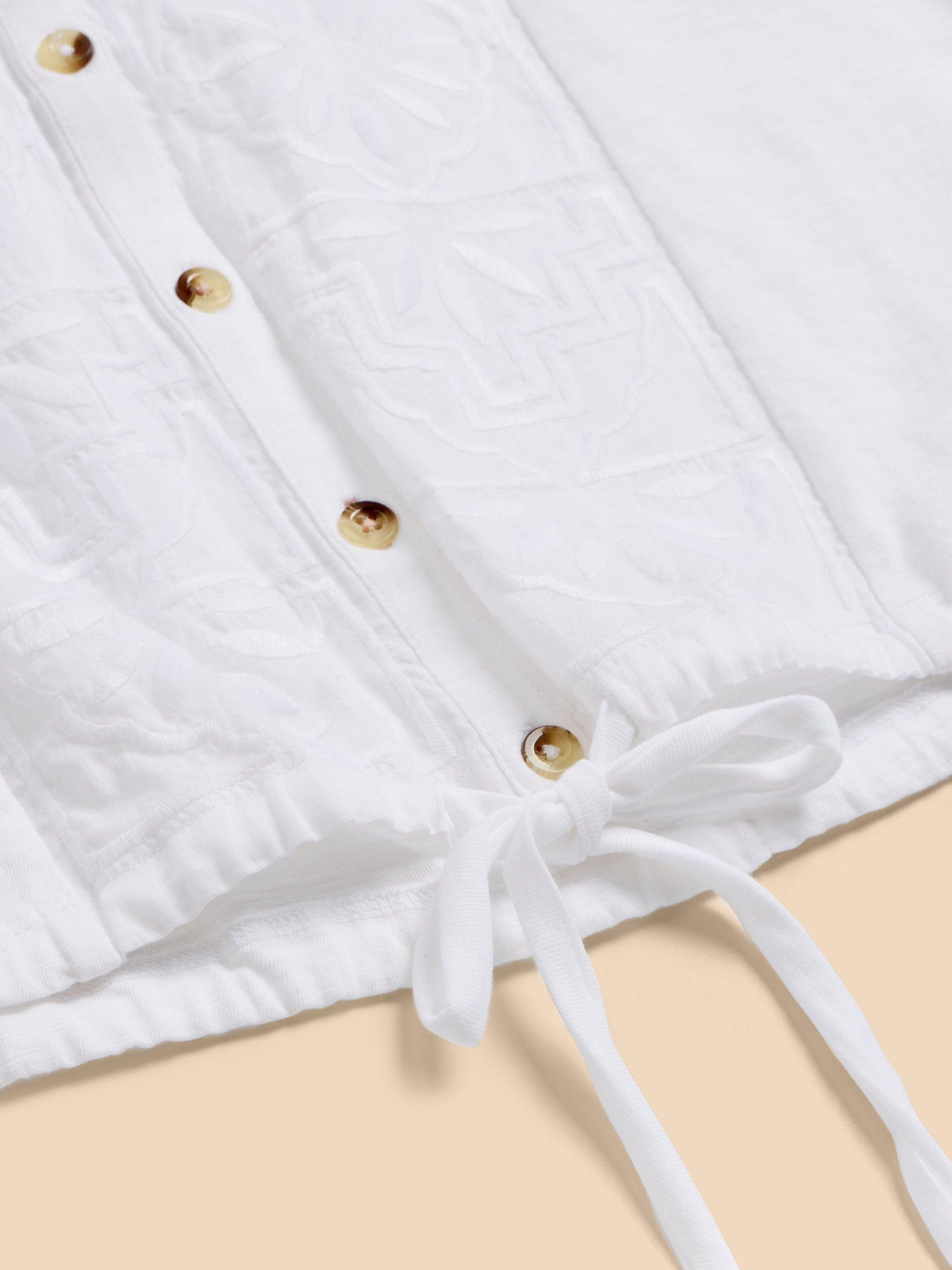 Product image 6 of 7, which shows White Stuff Tulip Jersey Sleeveless Top, Pale Ivory, 6