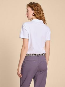 White Stuff Penny Pocket Embroidered Shirt, Pale Ivory - view 2, Pale Ivory